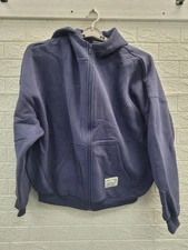 New Comfrt Affirmation Zip Hoodie Unisex Midnight Blue Size Large US