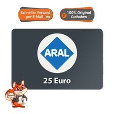Aral 25&euro; Euro Digitaler Guthaben Code Gift Geschenk Gutscheincode via E-Mail