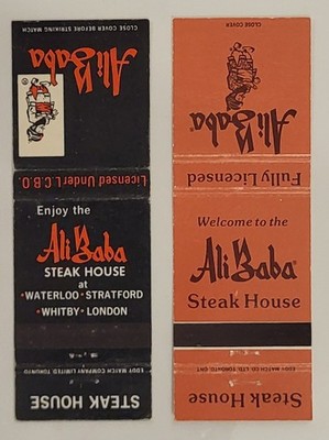 Matchcover Canada Ontario Ali Baba Steak House x2 Covers