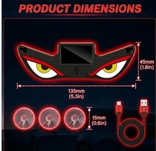 Solar Devil Eye Led Car Window Light Cars Warning Light With Solarusb Charging