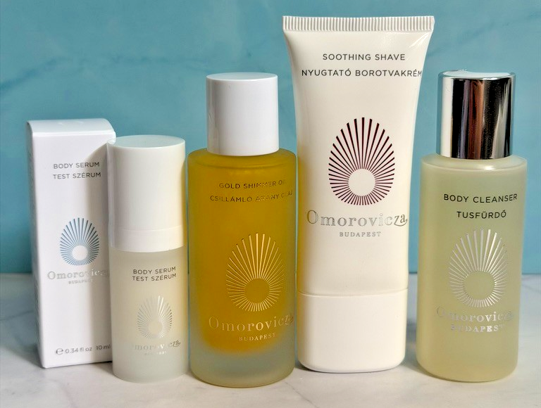 Omorovicza Shimmer Oil Soothing Shave Body Serum Cleanser Minis Bundle Worth £60