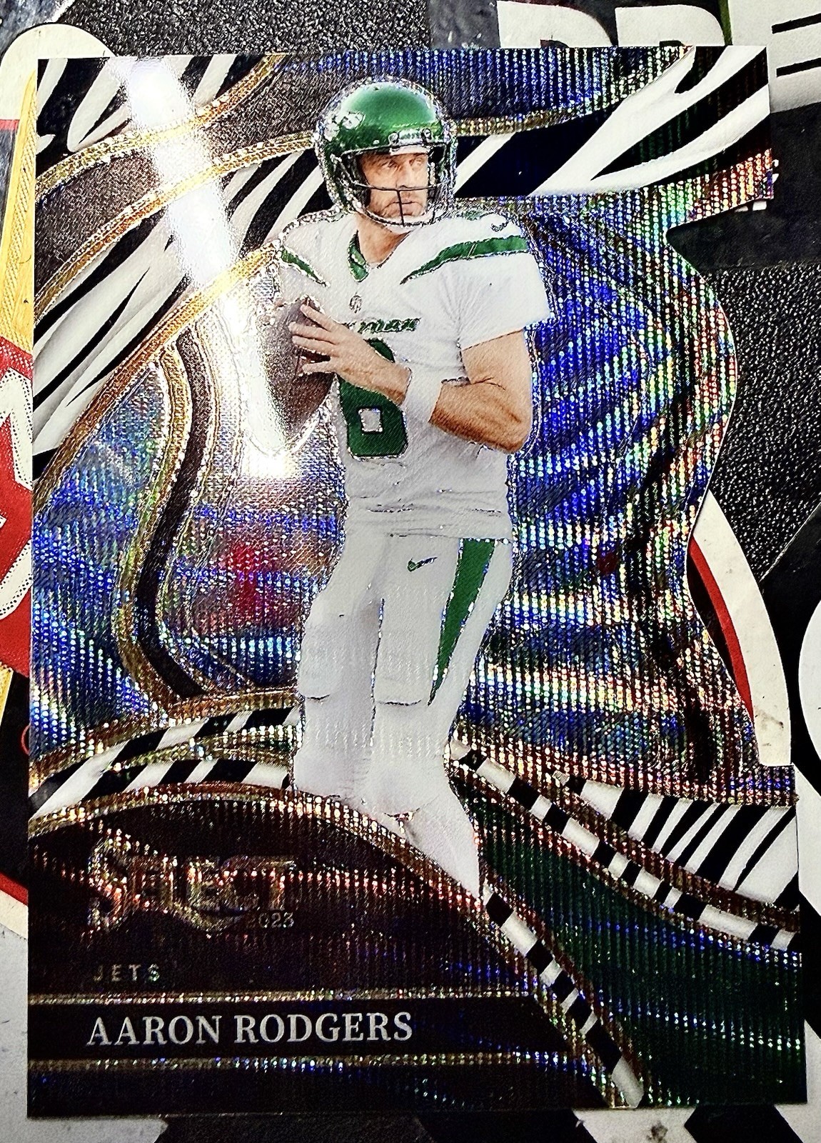 2023 Panini Select - Premier Level Aaron Rodgers #121 Zebra Prizm