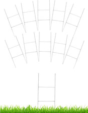 10 Pack H Frame Wire Stakes for Yard Signs,18'' X 7'' Yard Sign Stakes Metal for