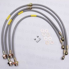 RDX Disco 2 / Discovery 2 + 150mm Extended Braided Stainless Brake Hoses