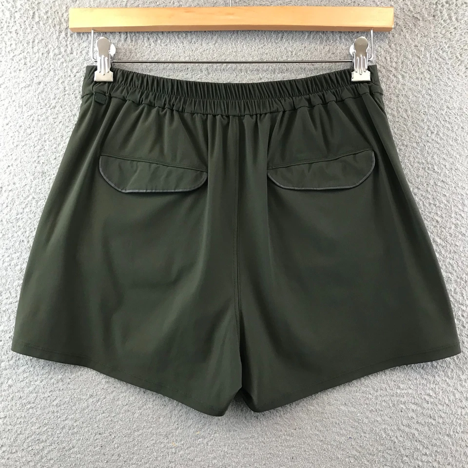 Pantalón corto Lululemon para mujer 8 verde tiro alto plisado tenis activo golf atlético Foto 2 de 4
