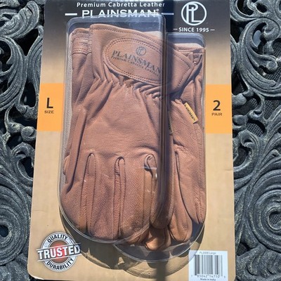 Plainsman Premium Cabretta Leather Gloves (2 Pair) - Large