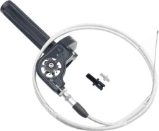 Motorcycle Throttle Grip 7/8" 22mm CNC Aluminum Quick 22mm, Black 