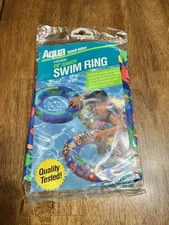 Vintage 1993 Kids Aqua Splash Inflatable Action 20” Swim Ring