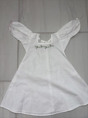 American Girl Caroline  Nightgown Sleep Wear White Blue Ribbon Free Ship WYB4