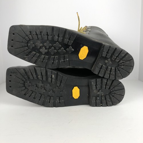 VTG ASOLO Vibram Nordic Norm Ski Boots Sz 10 US 44 EU 75mm Black Leather 3 Pin - Picture 13 of 14