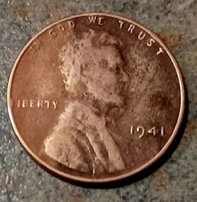 1941 & 1945 Wheat Penny's Without Mint Mark.