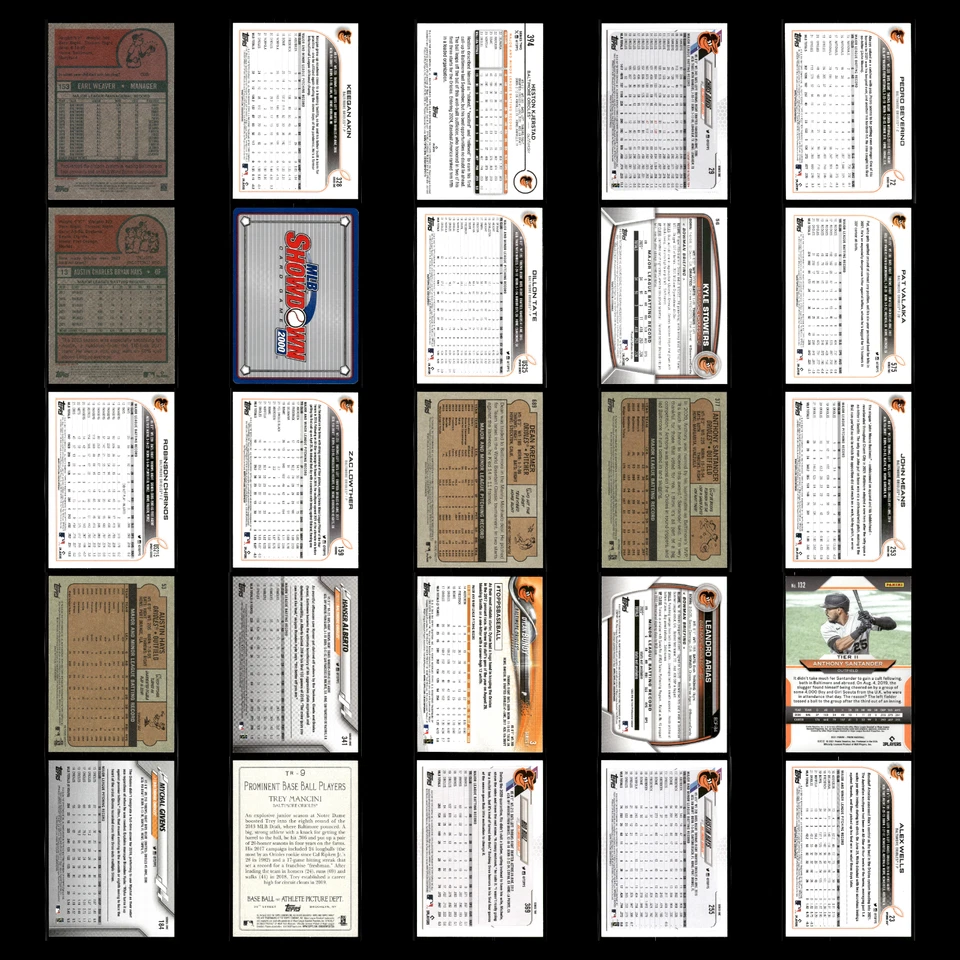 Baltimore Orioles Lot 25 Baseball Cards Topps Heritage Earl Weaver NM Baseball - Image 2 of 4