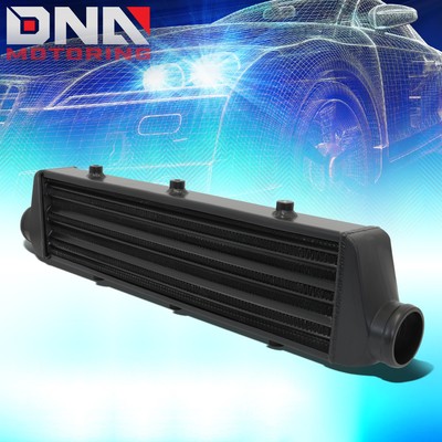 BLACK ALUMINUM TUBE&FIN 27.25''x7''x2.75'' FRONT MOUNT TURBO RACING INTERCOOLER