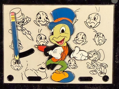 LE 750 Disney Featured Artist Jiminy Cricket John Smeallie Jumbo Pin 2005