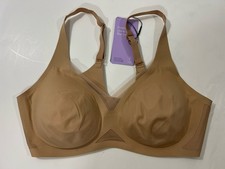 HONEYLOVE CROSSOVER WIRELESS BRA TAN SIZE L 38B/C Nude NWT