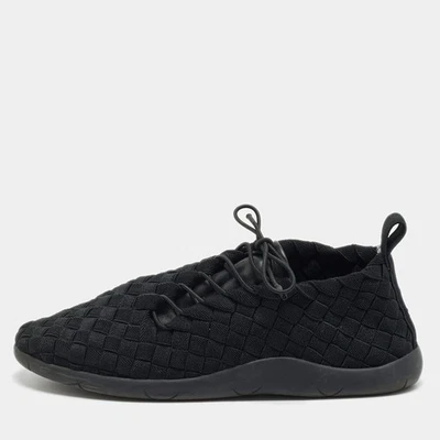 Baskets basses élastiques tissées noires Bottega Veneta taille 41,5 - Photo 1/4