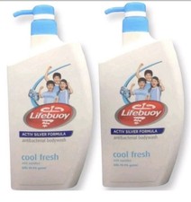  2 Pack Lifebuoy Cool Fresh Body Wash Activ Silver w/ Menthol Pump Bottles New