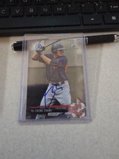 Yu-Cheng Chang 2017 1st Bowman Chrome #BCP79 Rookie Cleveland Hand Signed 