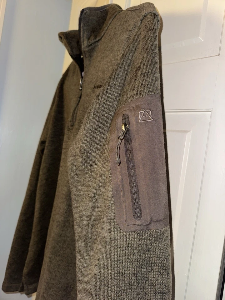 Avalanche Men’s Size Medium Quarter Zip Gray Pullover Jacket Winter Fleece Lined - Image 2 of 4