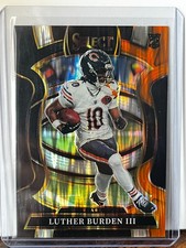  2025 Panini Select - Luther Burden III Black & Orange Shock Prizm #72 (Bears) 