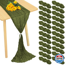 24 Pack Cheesecloth Table Runner 20 x 120 inch Cheese Cloth Table Runner Bulk,Ro