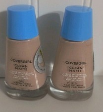 Lot Of 2 COVERGIRL Clean Matte Liquid Foundation  505 Ivory New