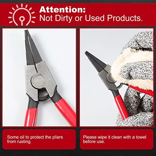 8 Inches Lock Ring Pliers for Removing Installing Gearshift Locking Rings Spe... - Picture 7 of 12