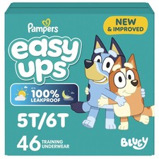 Pampers Training Pants - Easy Ups Boys Girls Bluey - Size 5T-6T, White