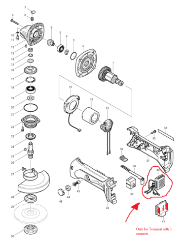 Controlador Makita para BGA452 DGA452 DPJ180 XNJ01 XAG01 DJN161 DGD800 620243-4 - Imagen 2 de 2