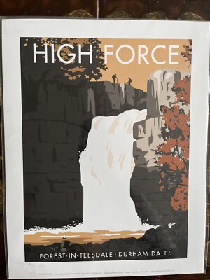 High Force Durham Dales 28x35cm Kunstdruck von Stephen Millership
