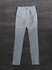 Image of WOMANS NOISY MAY BRIGHT WHITE SKINNY STRETCH DENIM JEANS UK W29 L32 BNWT