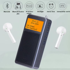 Mini Radio Bluetooth Portatile FM Stereo Radio Altoparlante Sveglia Ricaricabile