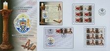 Romania 2020 Massoneria, Gran Loggia Massonica, Bibbia, Stemma Mi.7689-90, Blocco 830