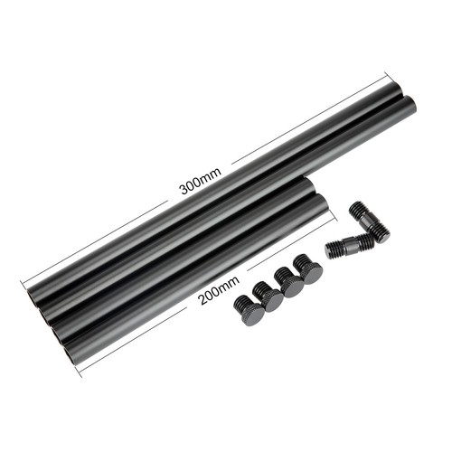 NICEYRIG 4pcs Extendable Aluminum 15mm Support Rods 8" 12" for Pro Camera Rigs - Bild 1 von 6