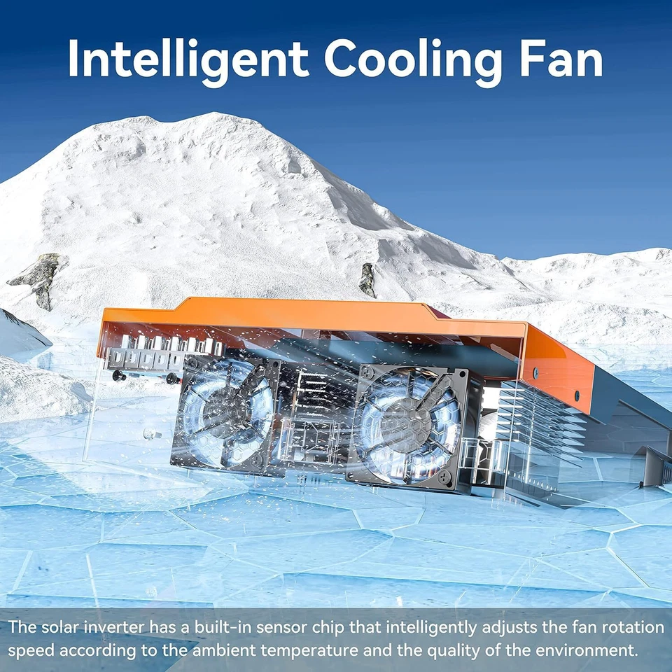 Hybrid Wechselrichter 24V 3000W Off Grid Solar Inverter MPPT 80A PV 30-400V - Bild 4 von 4