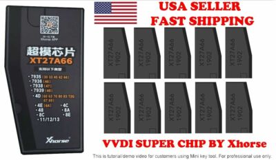 X10 XHORSE VVDI KEY TOOL + MINI SUPER CHIP TRANSPONDER XT27A01 XT27A66 XT27C75 