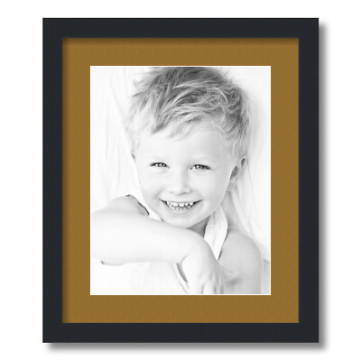 ArtToFrames Matted 15x18 Black Picture Frame with 2'' Mat, 11x14 Opening 3926