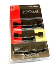 Grover Black Keystone Button Rotomatic Tuners Gibson®/Epiphone® Guitar 102BCK