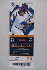 NEW YORK METS VS ARIZONA DIAMONDBACKS 8/24/2017 FULL TICKET ~ LUCAS DUDA