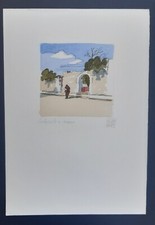 Aldo Riso. Incisione colorata a mano.