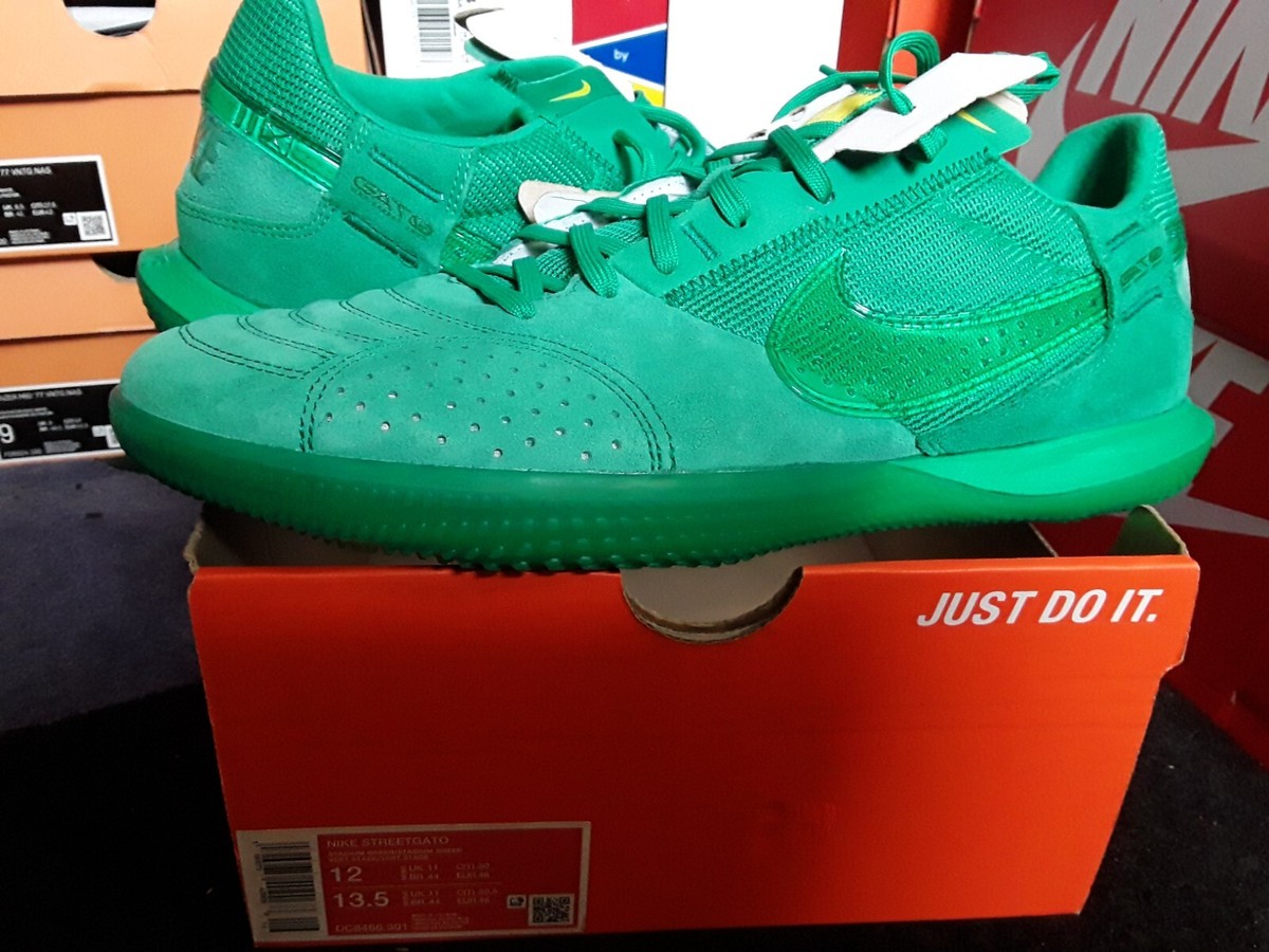 Nike Street Gato Mens 7 Green DC8466-301 Suede Indoor Soccer Shoes Sneakers Nike Street Gato - PassaSports.com main image 3