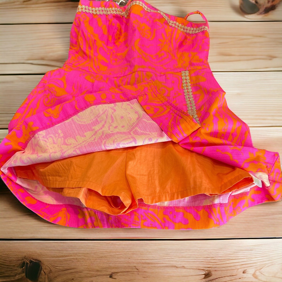 Robe Combinaison Lilly Pulitzer Hot Pink Seaesta 2015 - Taille 00 - Occasion Excellent état