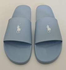 Image of Polo Ralph Lauren Pony Slides Slippers Blue uk 16 eu 50