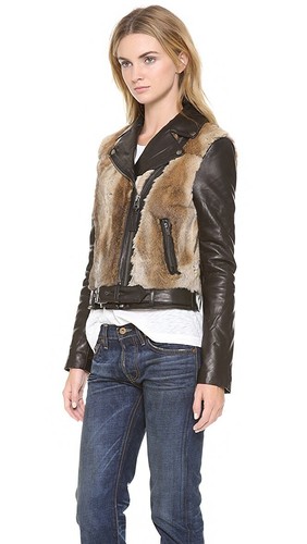 Mackage Tamika Natural Rabbit Fur 