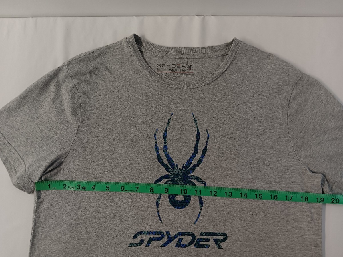 Spyder Men's Athletic Short Sleeve Cotton T-Shirt - Alloy Grey Diamond Logo, Medium, 100% Cotton