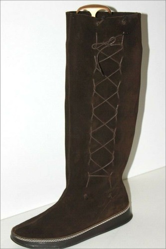 MOSQUITOS Bottes Cavalières Velours Talons Plats T 5 UK / 38 FR TTBE - Imagen 3 de 7