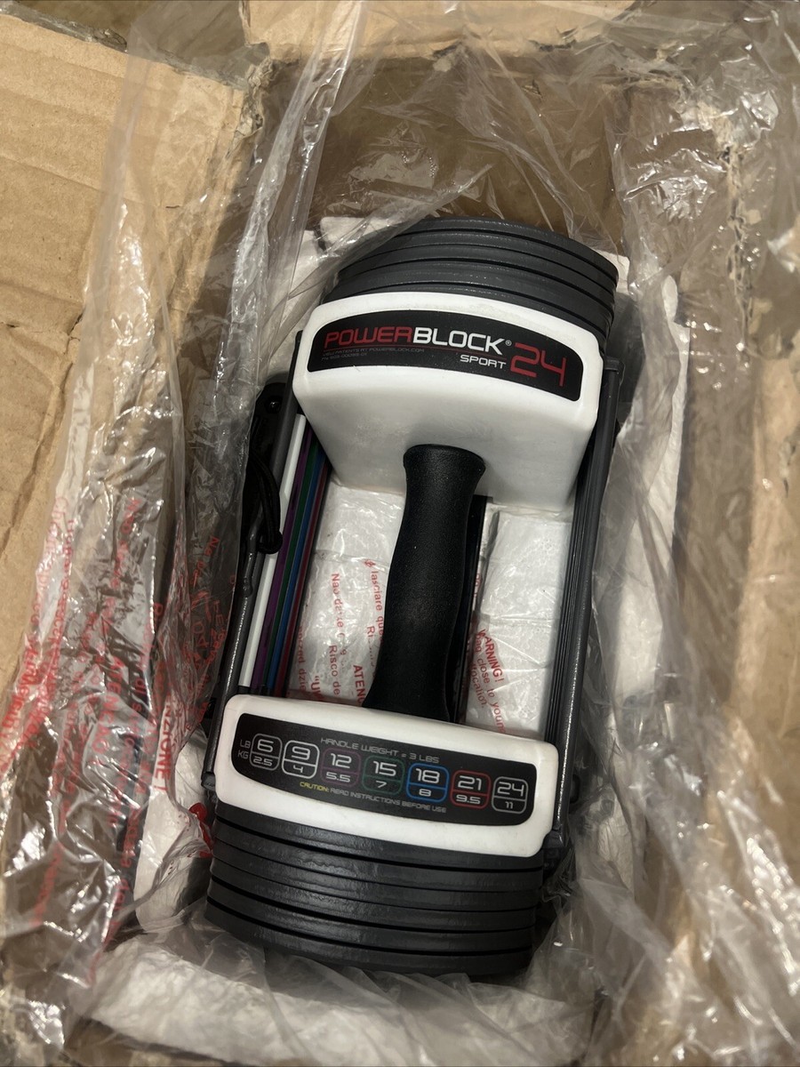 POWERBLOCK SPORT ADJUSTABLE DUMBBELL 24 LBS Single Open Box