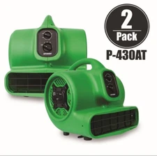XPOWER P-430AT Air Mover Carpet Dryer Blower Floor Fan 2000 CFM-2 Pack,Green