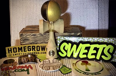 Pro Kendama-Custom Setup{Sweets Homegrown Ash X Kendama co G+B}-Silk Strings +