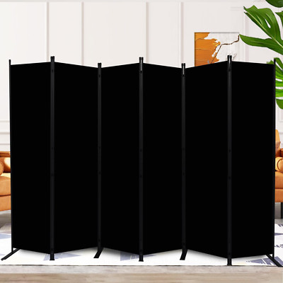 Room Divider and Folding Privacy Screens 6 Panel, 11 Ft Wide Room Partitions Div